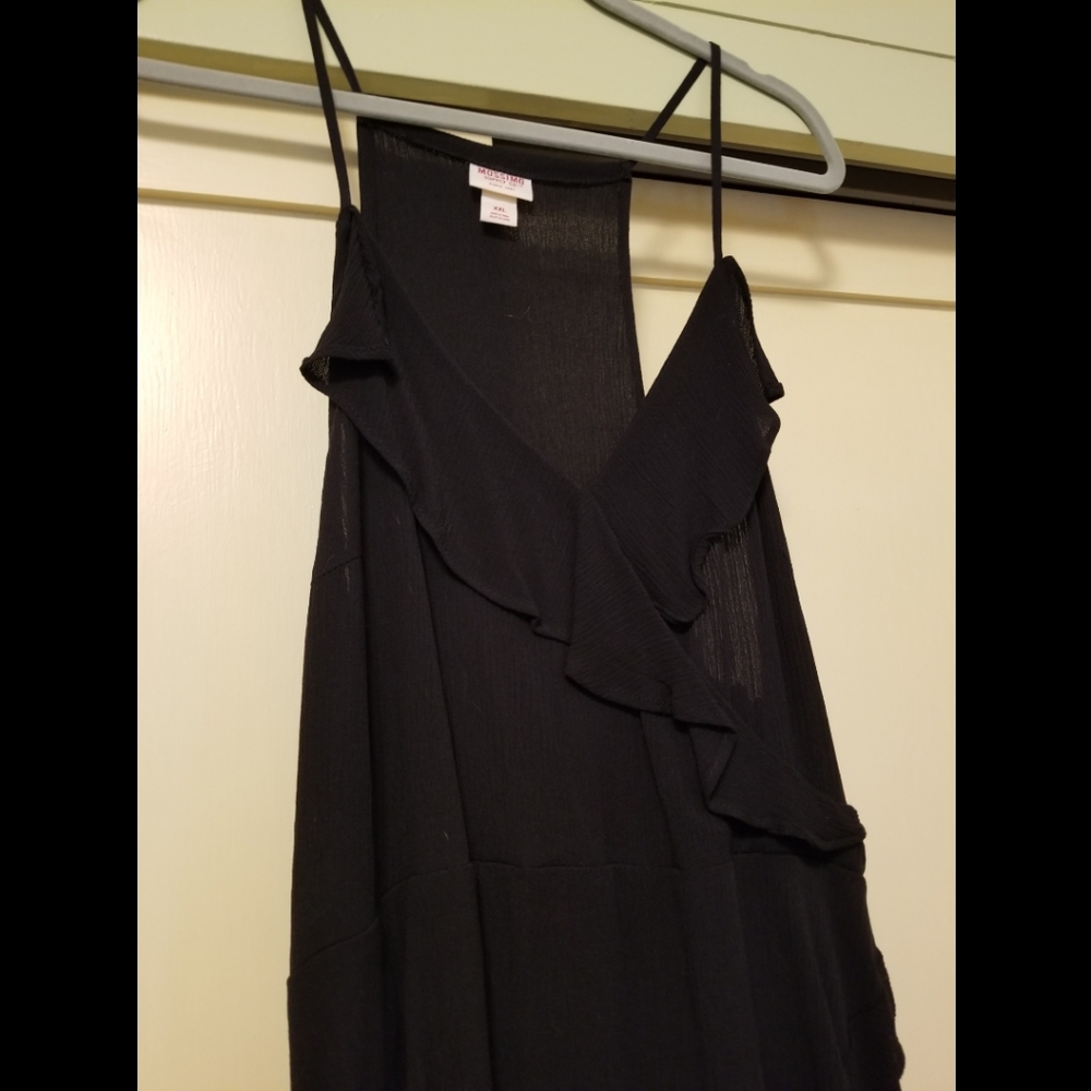 Light ruffled black dress, xxl mossimo